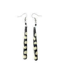African Handmade Batik Cow Bone Earrings
