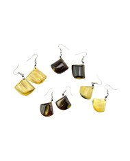 Handmade African Natural Cow Horn Earrings Unique