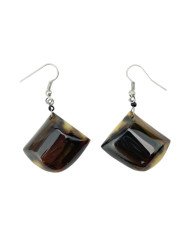Handmade African Natural Cow Horn Earrings