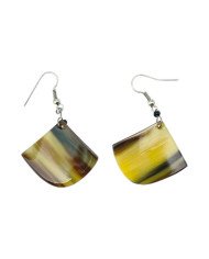 Handmade African Natural Cow Horn Earrings Backs