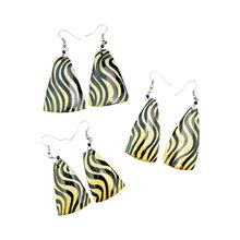 Zebra Cow Horn Earrings 323-60
