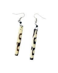 Handmade Mud Cloth Batik Print African Earrings Angle