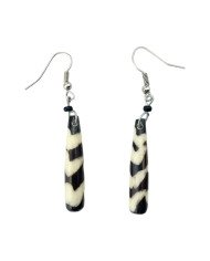 Small African Batik Mud Cloth Dangle Earrings