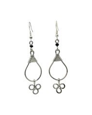 Handmade Silver Wire African Dangle Earrings Display