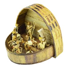 Handmade Arched Banana Fiber Nativity Scene