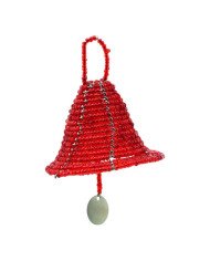 Red Maasai Bead African Christmas Bell Ornament