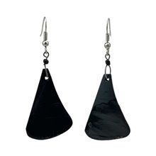 African Handmade Cow Horn Triangle Earrings Hanging