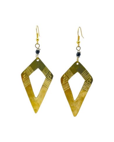 Kite Cut-Out Brass Earrings
