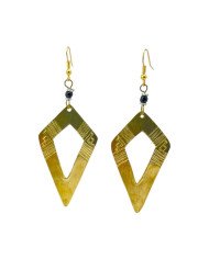 Kite Cut-Out Brass Earrings