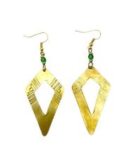 Kite Cut-Out Brass Earrings