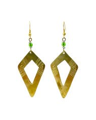 Kite Cut-Out Brass Earrings