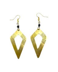 Kite Cut-Out Stamped Brass Earrings