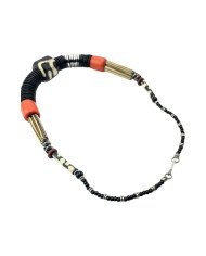 Handmade African Ethnic Mixed Material Trade Bead Necklace Top