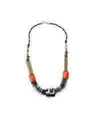 Handmade African Ethnic Mixed Material Trade Bead Necklace