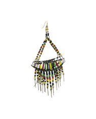 African Handmade Multicolor Maasai Bead Chandelier Earrings