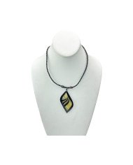 Cow Horn Leaf Pendant Necklace