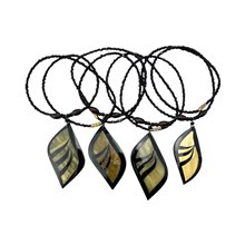 Cow Horn Leaf Pendant Necklace