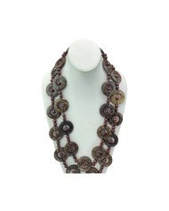 Handmade Brown Coconut Shell Bead African Necklace