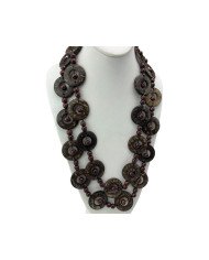 Brown African Necklace Made From Coconut Shell
