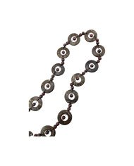 Brown Coconut Shell Disk Bead Boho Necklace