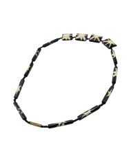 Handmade African Batik Cow Bone Beads Necklace Closure