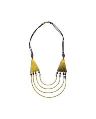 Handmade African Brass Bib Necklace