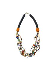 Handmade Mixed Material Beaded African Necklace