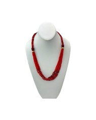 Handmade Red Maasai Bead Red Resin Necklace Bust