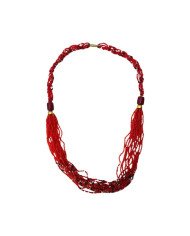 Handmade Red Maasai Bead Red Resin Necklace