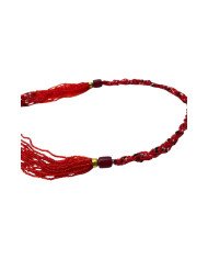 Handmade Red Maasai Bead Red Resin Necklace Side