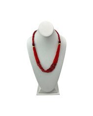 Handmade Red Maasai Bead Red Resin Necklace Display