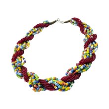 Handmade African Twisted Maasai Bead Strands Necklace