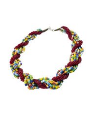 Handmade African Twisted Maasai Bead Strands Necklace