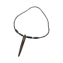 Cow Bone Elephant Tusk Pendant Necklace