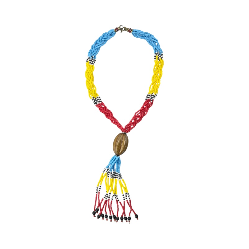 Handmade African Maasai Bead Necklace Tassel Handmade African Maasai Bead Necklace Tassel