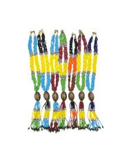 Handmade African Braided Maasai Bead Brass Pendant Necklace Variations