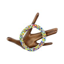 Handmade Multicolor Maasai Bead African Tube Bracelet Top