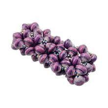 Recycled Purple Paper Bead Elastic Bracelet