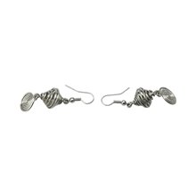 Silver Wire Spiral and Vortex Earrings