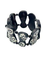 Elastic Gourd Shaped Batik Bone African Handmade Bracelet Top