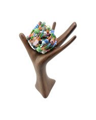 Handmade African Coil Wrap Mixed Bead Bracelet