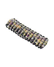 Handmade African Elastic Multi Recycled Paper Bead Bracelet Flat