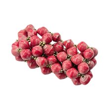 African Handmade Recycled Paper Bead Bracelet Red