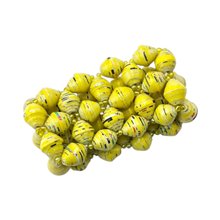 Recycled Yellow Paper Bead Elastic Bracelet