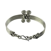 Handmade Silver Wire Weave African Bracelet Closure