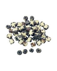 Handmade African Batik Print Cow Bone Beads