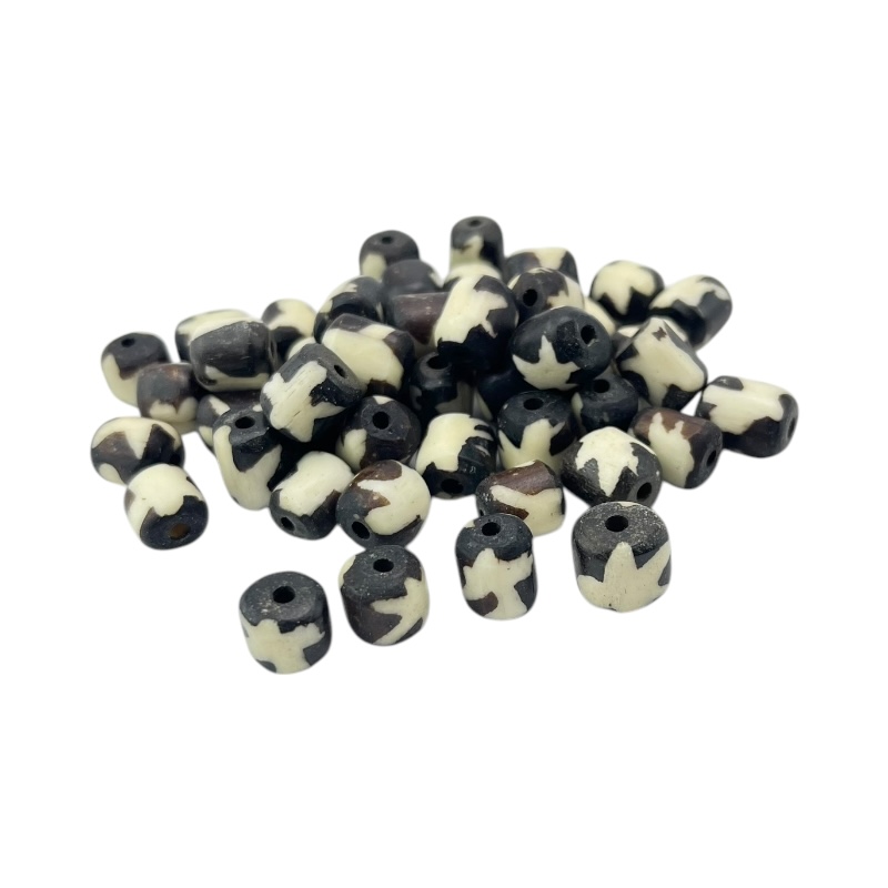Star Batik Print Cow Bone Beads 512-102