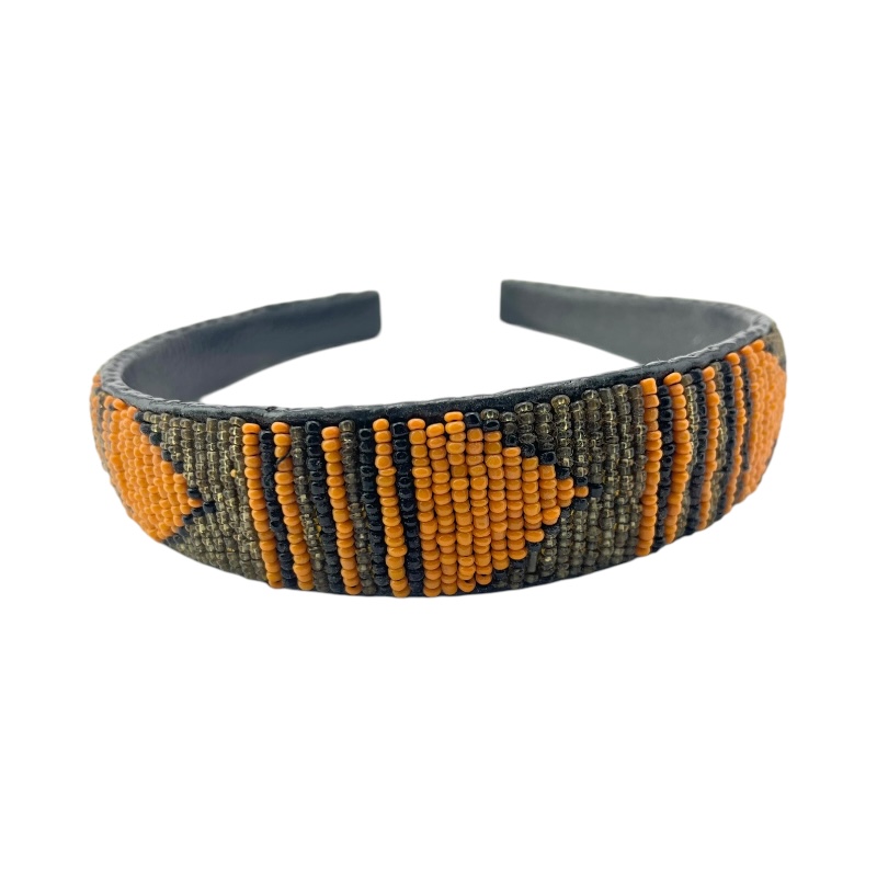 Maasai Bead Leather Headband Maasai Bead Leather Headband