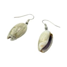 Handmade African Shell Earrings Angle