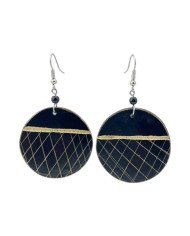 African Handmade Round Gourd Earrings